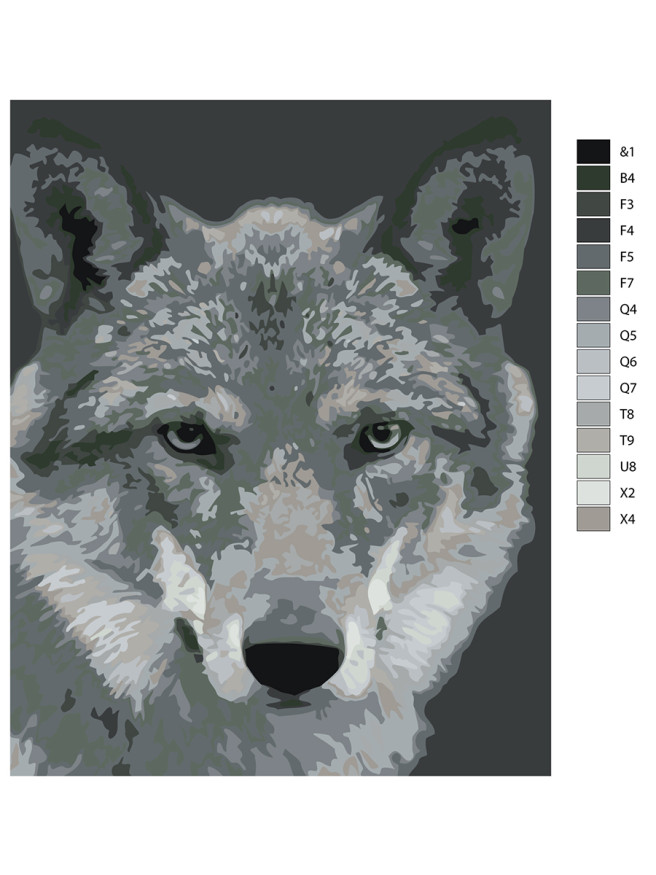 Картина по номерам &amp;quot;Волк&amp;quot;