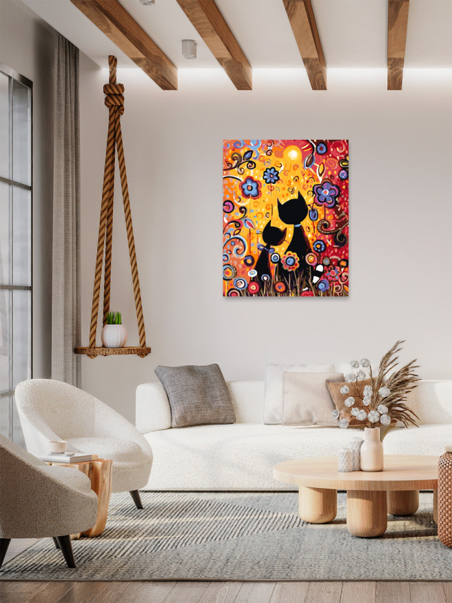 Raqamlar bo&amp;#039;yicha rasm &amp;quot;Abstrakt mushuklar&amp;quot;