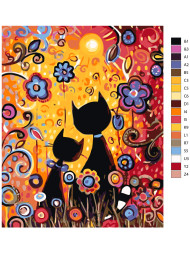 Raqamlar bo&#039;yicha rasm &quot;Abstrakt mushuklar&quot;