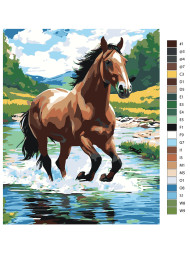 Raqamlar bo'yicha rasm "Aqlli ot"