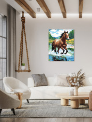 Raqamlar bo'yicha rasm "Aqlli ot"