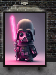 Постер на холсте &amp;quot;Малыш Вейдер с мечом&amp;quot;