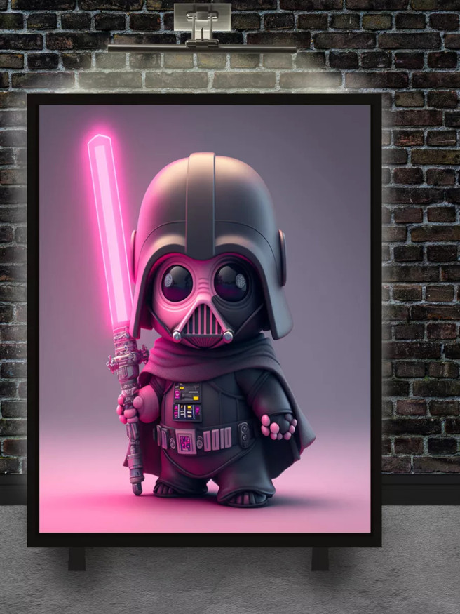 Постер на холсте &amp;quot;Малыш Вейдер с мечом&amp;quot;