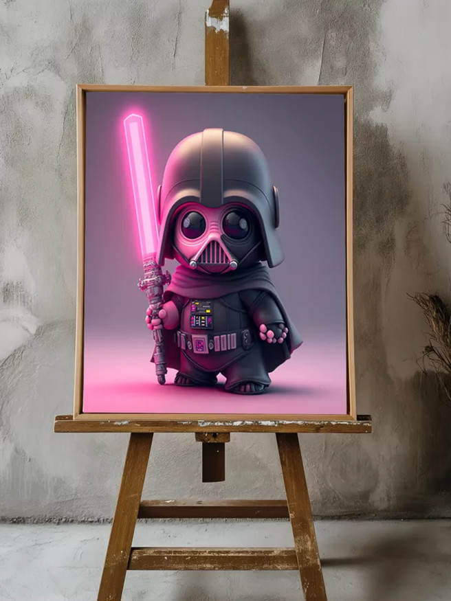 Постер на холсте &amp;quot;Малыш Вейдер с мечом&amp;quot;