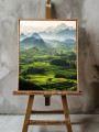 Постер на холсте &amp;quot;Туманные горы и зелёные террасы&amp;quot;