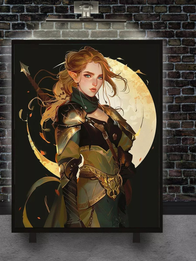 Holstga bosilgan poster &amp;quot;Oy nuri ostidagi elfar jangchi&amp;quot;