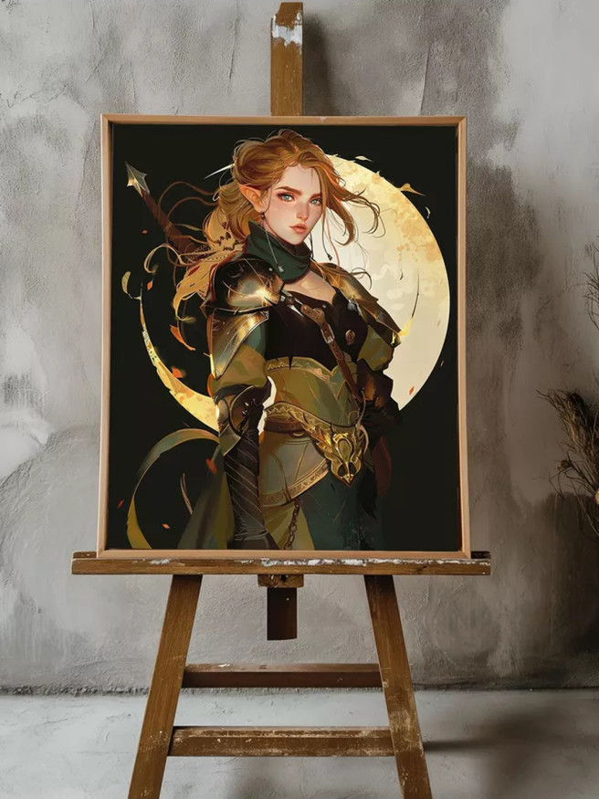 Holstga bosilgan poster &amp;quot;Oy nuri ostidagi elfar jangchi&amp;quot;