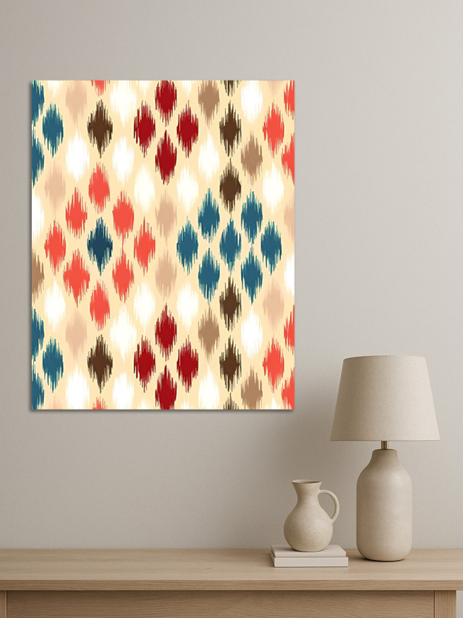 Holstga bosilgan poster &amp;quot;Rangli sharqona romblar&amp;quot;