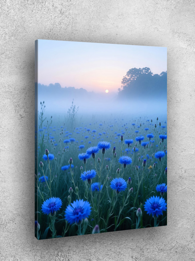 Holstga bosilgan poster &amp;quot;Tongdagi vasilka dalasi&amp;quot;