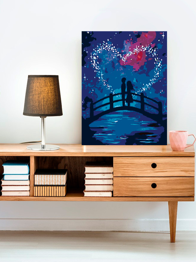 Картина по номерам &amp;quot;Влюблённые на мосту&amp;quot;