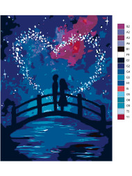 Картина по номерам &amp;quot;Влюблённые на мосту&amp;quot;