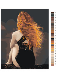 Картина по номерам &amp;quot;Девушка с рыжими волосами&amp;quot;