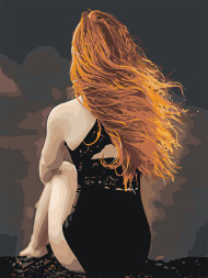 Картина по номерам &amp;quot;Девушка с рыжими волосами&amp;quot;