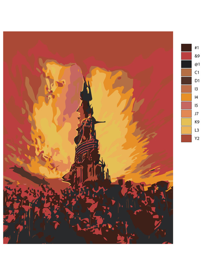 Картина по номерам &amp;quot;Памятник в цветах&amp;quot;