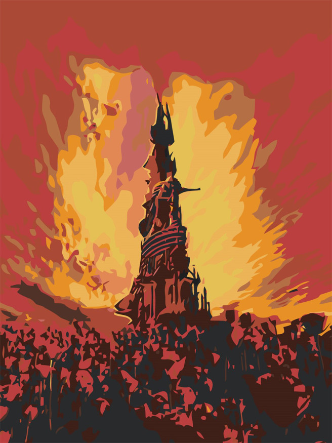 Картина по номерам &amp;quot;Памятник в цветах&amp;quot;