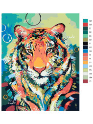 Raqamlar bo&#039;yicha rasm &quot;Rangbarang yo&#039;lbars&quot;