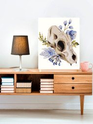 Картина по номерам &amp;quot;Череп животного в цветах&amp;quot;