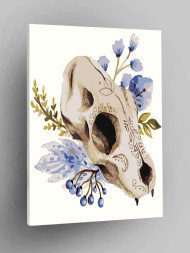 Картина по номерам &amp;quot;Череп животного в цветах&amp;quot;