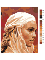 Raqamlar bo&#039;yicha rasm &quot;Daenerys Targaryen&quot;