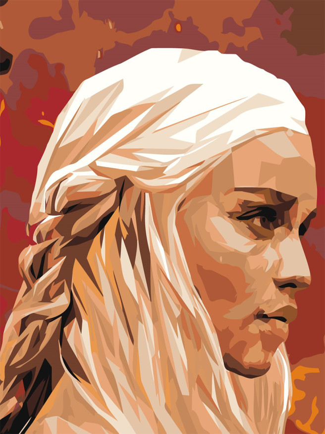 Raqamlar bo&amp;#039;yicha rasm &amp;quot;Daenerys Targaryen&amp;quot;