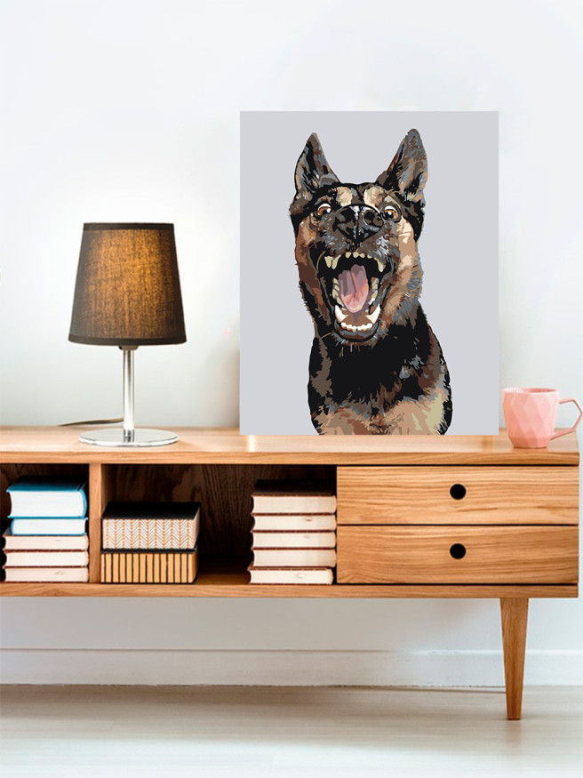 Raqamlar bo&amp;#039;yicha rasm &amp;quot;Tishli it&amp;quot;