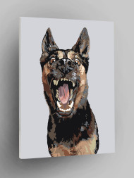 Raqamlar bo'yicha rasm "Tishli it"