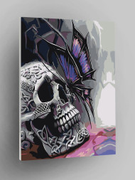 Картина по номерам "Череп с бабочкой"