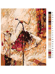 Картина по номерам &amp;quot;Силуэт девушки&amp;quot;