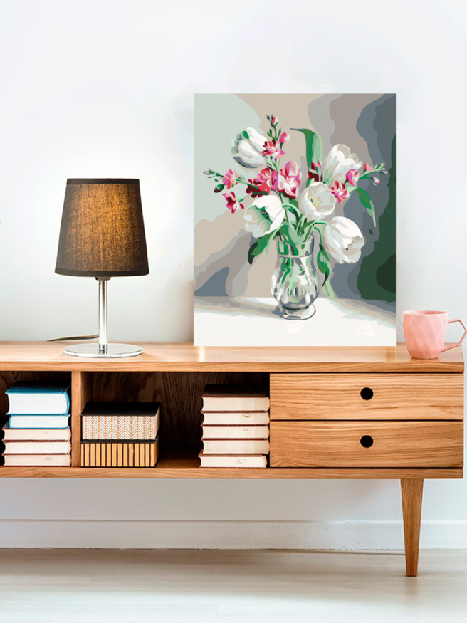 Raqamlar bo&amp;#039;yicha rasm &amp;quot;Oq orxideyalar&amp;quot;