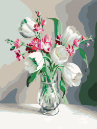 Картина по номерам &amp;quot;Белые орхидеи&amp;quot;