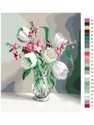 Картина по номерам &amp;quot;Белые орхидеи&amp;quot;