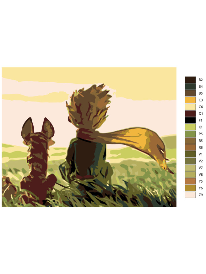 Raqamlar bo&amp;#039;yicha rasm &amp;quot;Bola va tulki&amp;quot;