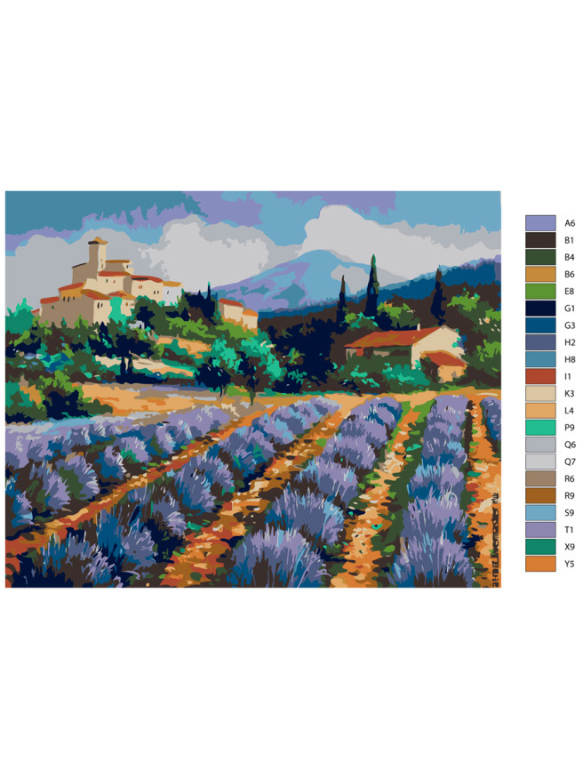 Картина по номерам &amp;quot;Поле загородом&amp;quot;