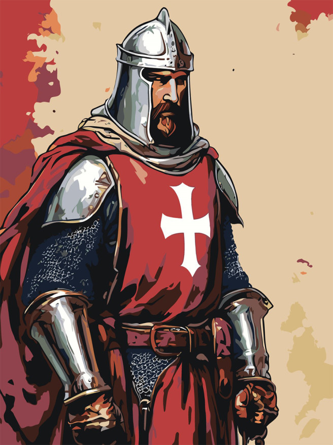 Raqamlar bo&amp;#039;yicha rasm &amp;quot;Jangchi&amp;quot;