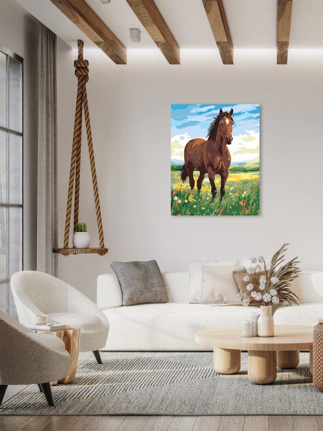 Raqamlar bo&amp;#039;yicha rasm &amp;quot;Daladagi ot&amp;quot;