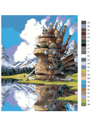 Картина по номерам "Ходячий замок"