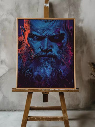 Holstga bosilgan poster "Yarali neon jangchi"