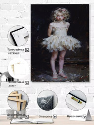 Holstga bosilgan poster &quot;Kutayotgan yosh balerina&quot;