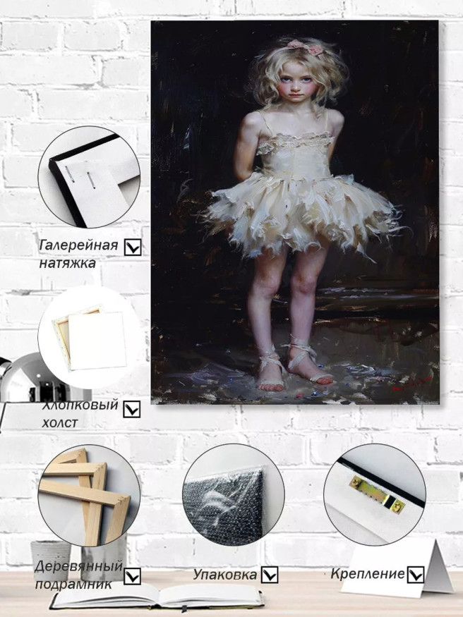 Постер на холсте &amp;quot;Юная балерина в ожидании&amp;quot;