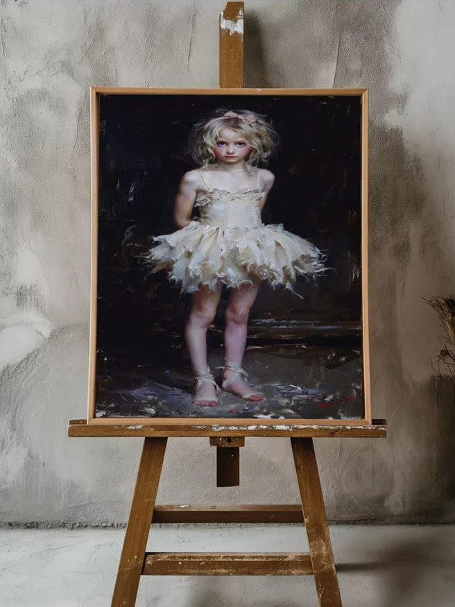 Постер на холсте &amp;quot;Юная балерина в ожидании&amp;quot;