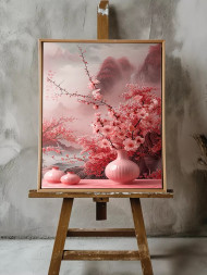 Holstga bosilgan poster &quot;Sharq tog‘laridagi sakura&quot;