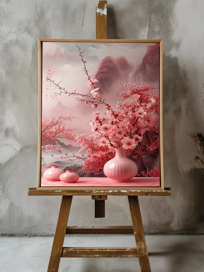 Постер на холсте &amp;quot;Сакура в горах Востока&amp;quot;