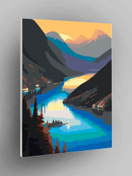 Raqamlar bo'yicha rasm "Vodiydagi daryo"