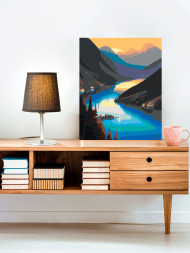 Raqamlar bo'yicha rasm "Vodiydagi daryo"