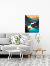 Raqamlar bo'yicha rasm "Vodiydagi daryo"