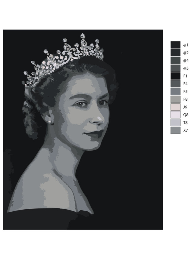 Raqamlar bo&amp;#039;yicha rasm &amp;quot;Qirolicha Yelizaveta&amp;quot;