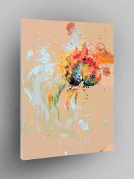 Raqamlar bo'yicha rasm "Bo'yoqlardagi baliqcha"