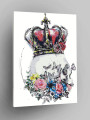 Картина по номерам &amp;quot;Череп человека в шапке с цветами&amp;quot;