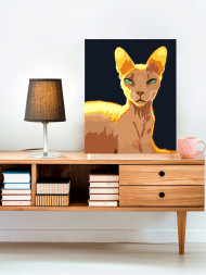 Raqamlar bo&#039;yicha rasm &quot;Yashil ko&#039;zli mushuk&quot;