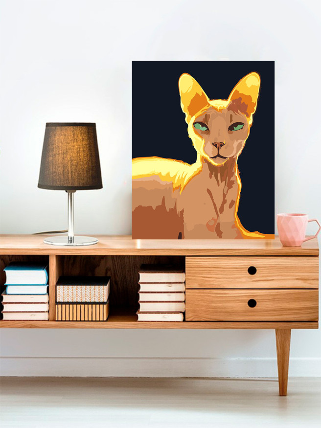 Картина по номерам &amp;quot;Зеленоглазый кот&amp;quot;